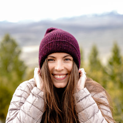 Knitted Milkshake Beanie Wine