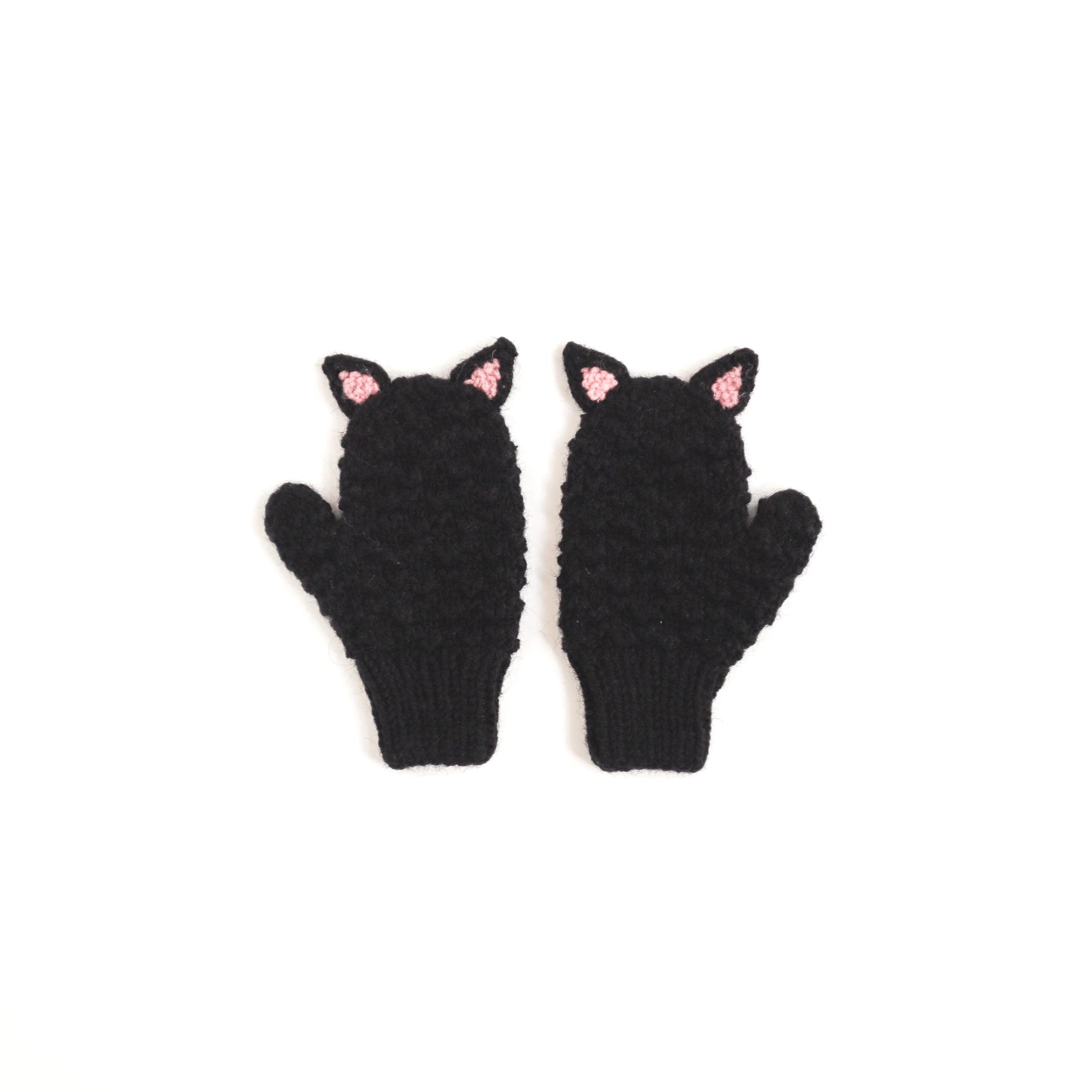 Kids Animal Mitten Black Cat