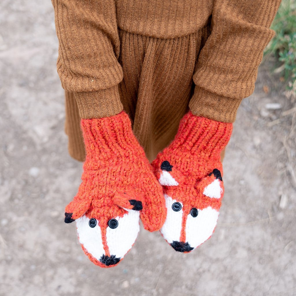 Kids Animal Mitten Fox