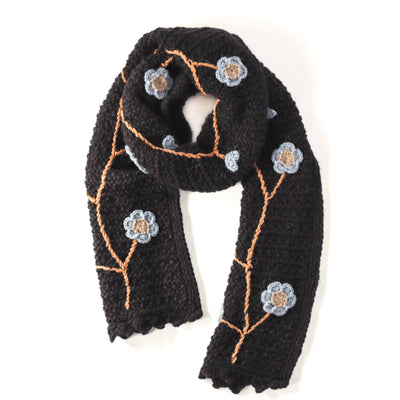 Embroidered Scarf Black