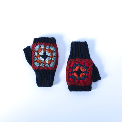 Crochet Wrist Warmer Navy