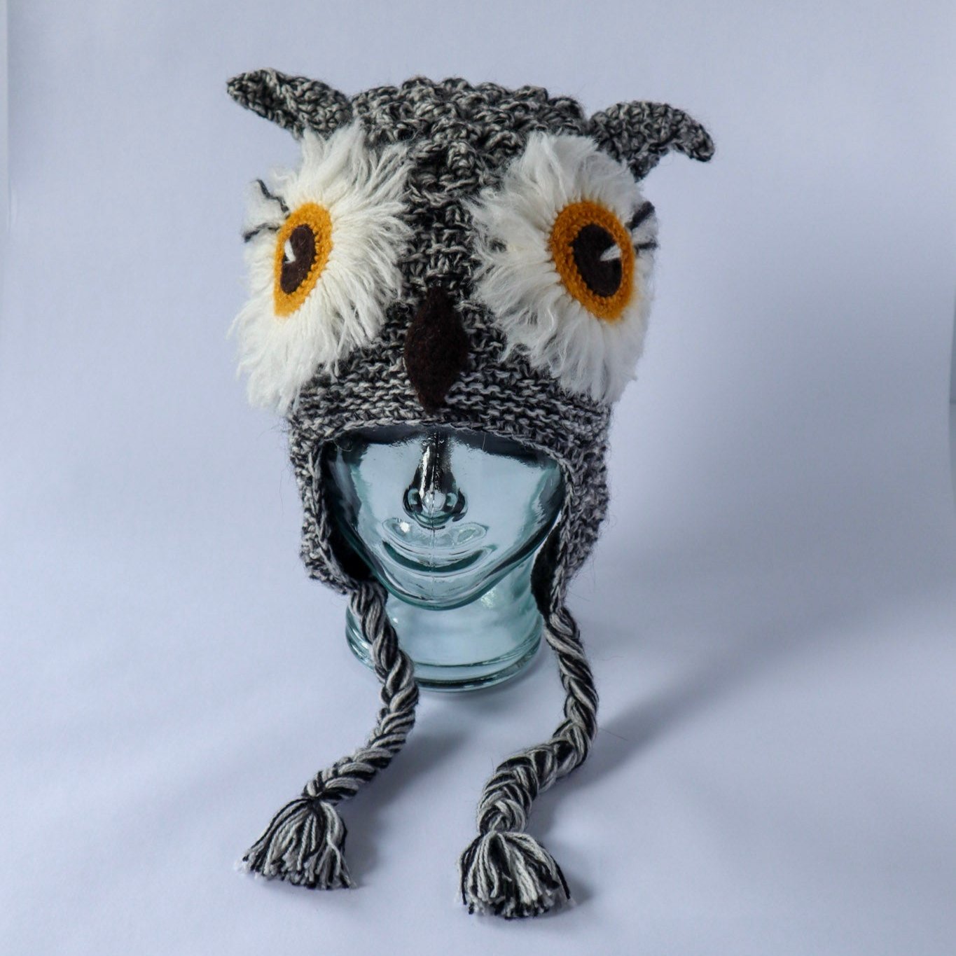 Whimsical Owl Adult Hat Whimsical Owl Hat – MON CROCHET main image 4