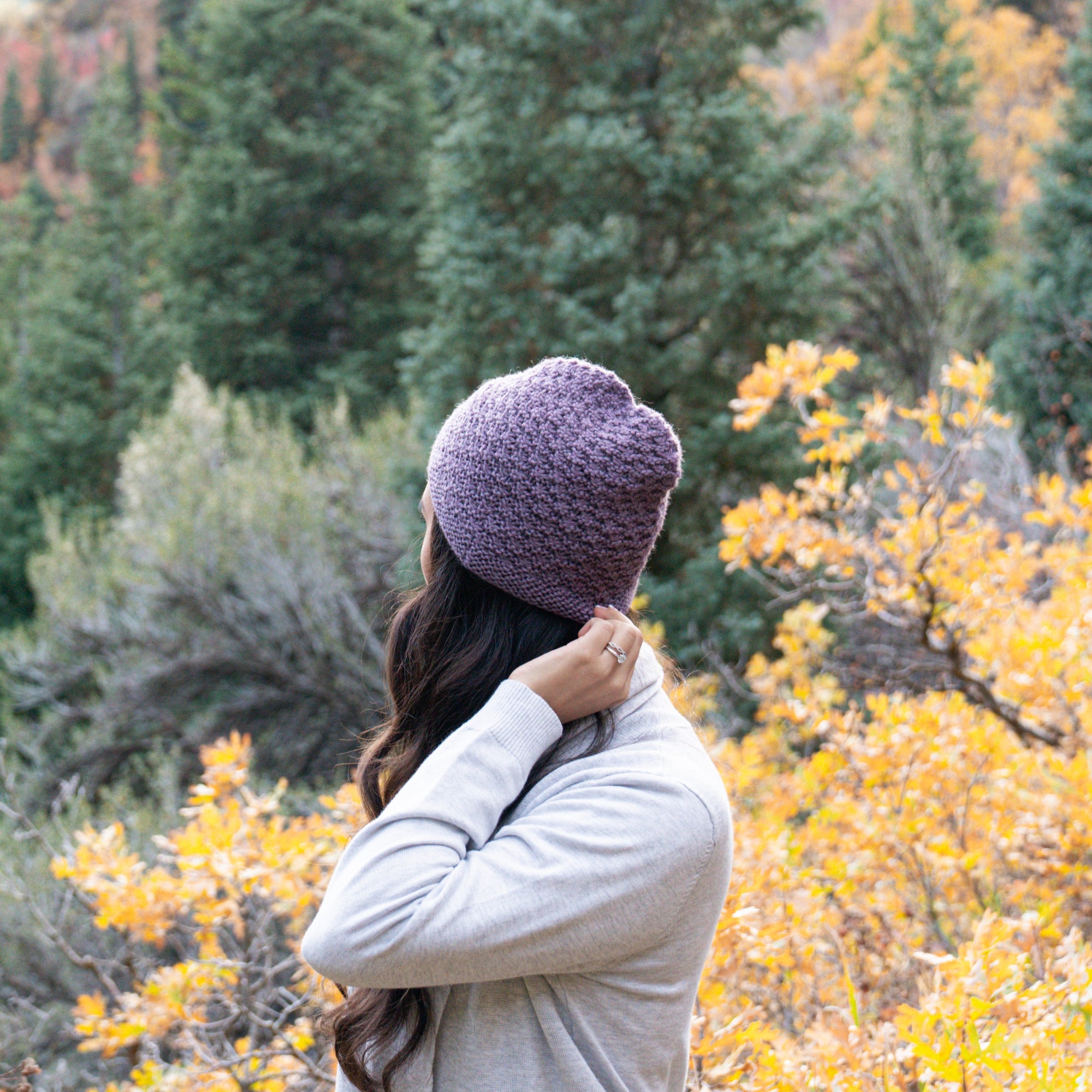 Knitted Inca Beanie Lilac