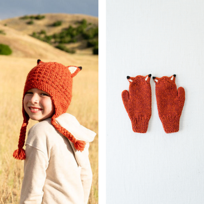 Kids Animal Hat and Mitten Pack