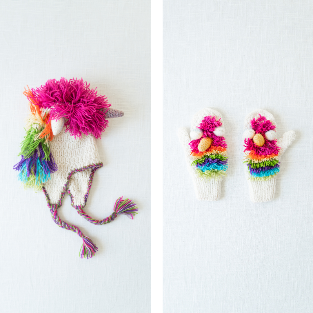 Kids Animal Hat and Mitten Pack