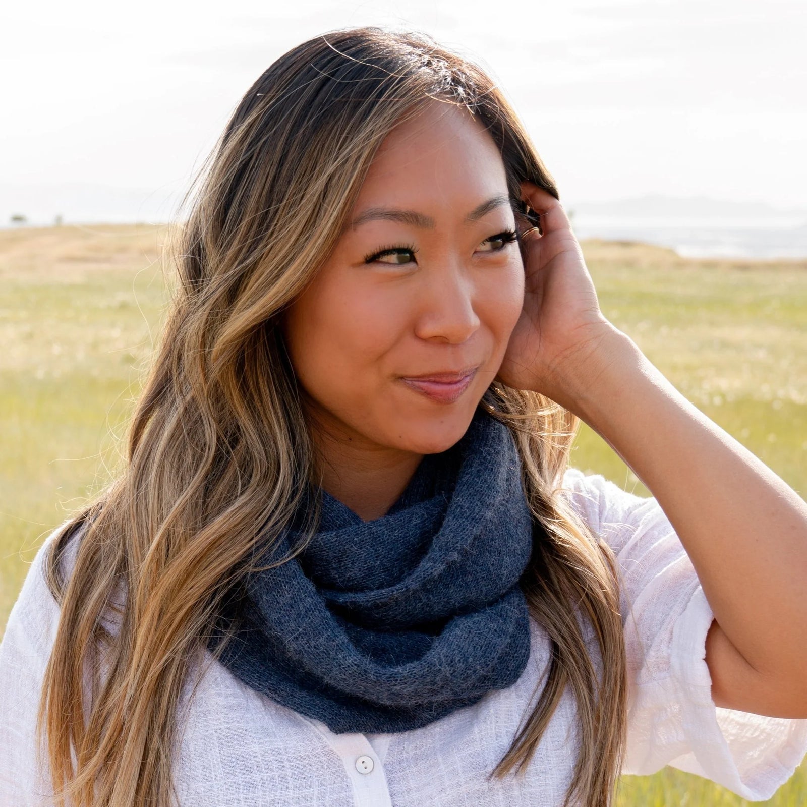 Milkshake Scarf Steel Blue