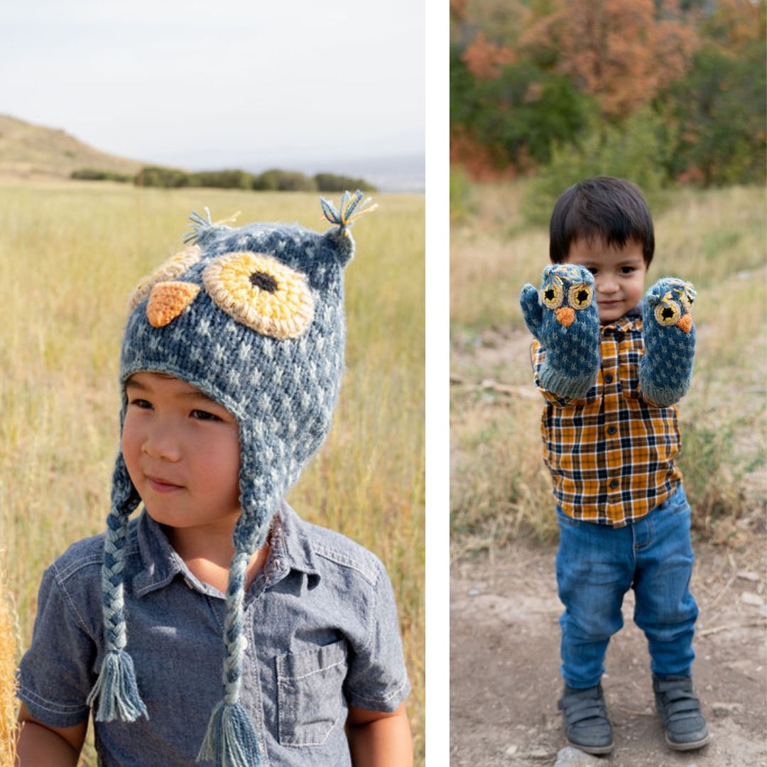 Kids Animal Hat and Mitten Pack