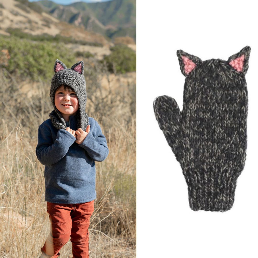 Kids Animal Hood and Mitten Pack