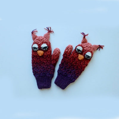 Kids Animal Mitten Lady Owl