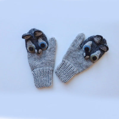 Kids Animal Mitten Wolf