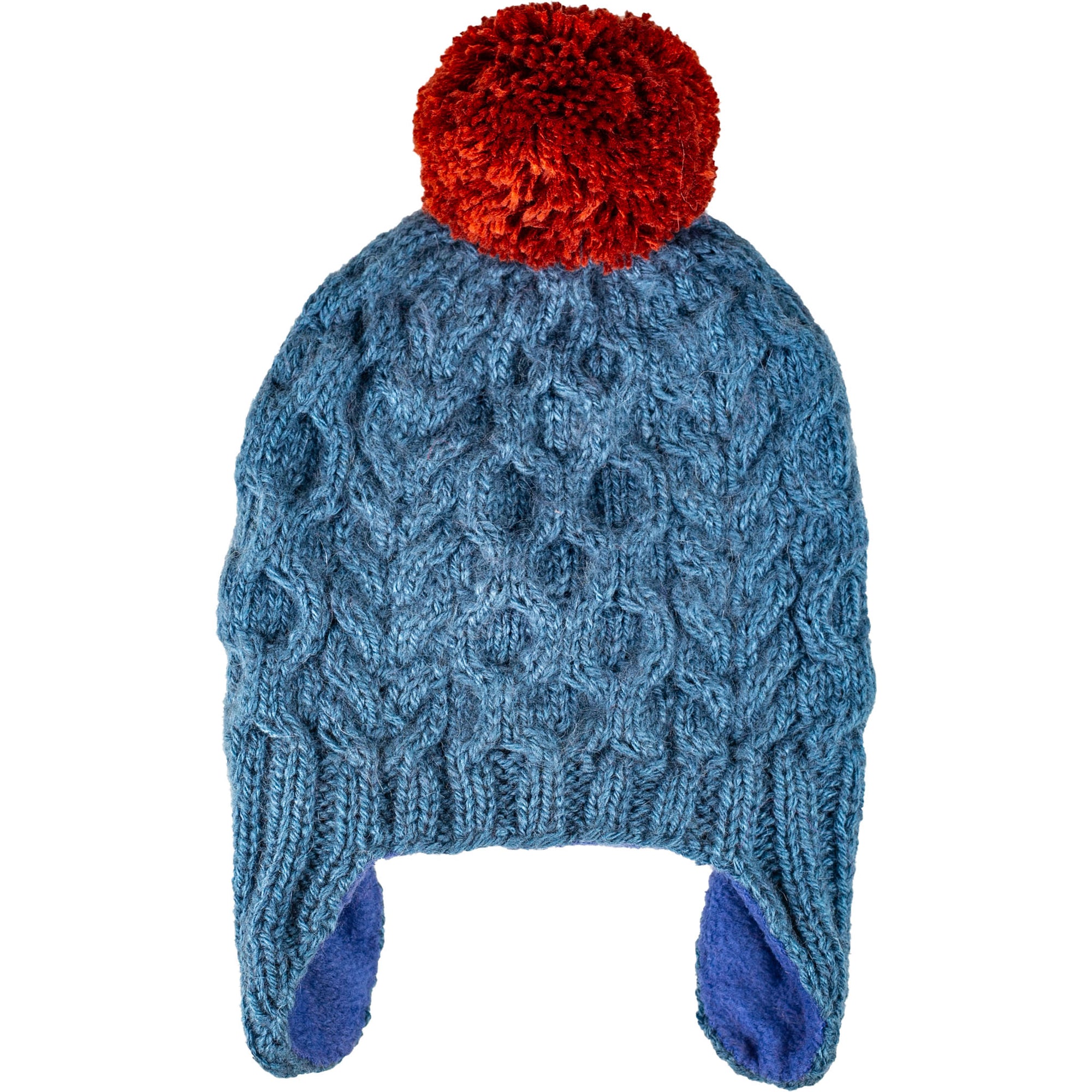 Kids Cable Pom Hat
