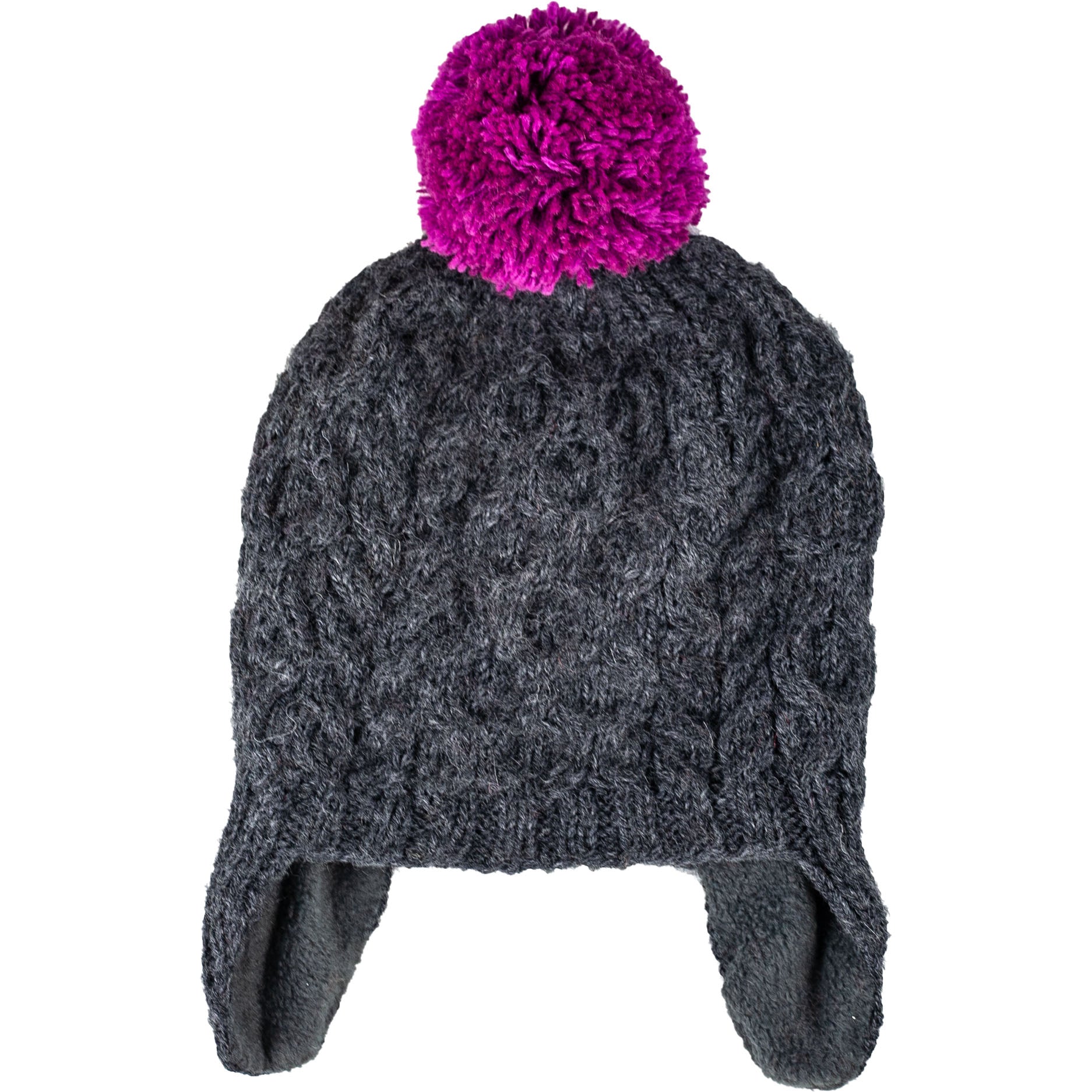 Kids Cable Pom Hat