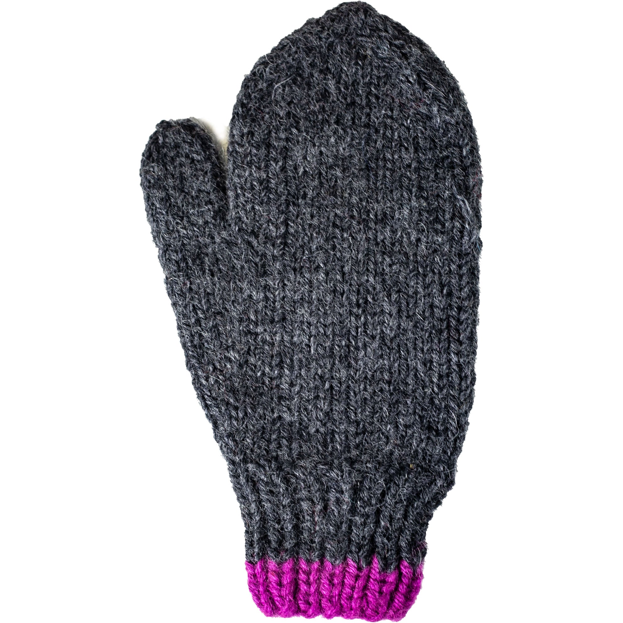 Kids Cable Pom Mitten