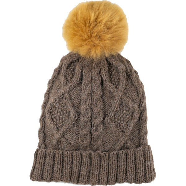 Braided Pom Hat